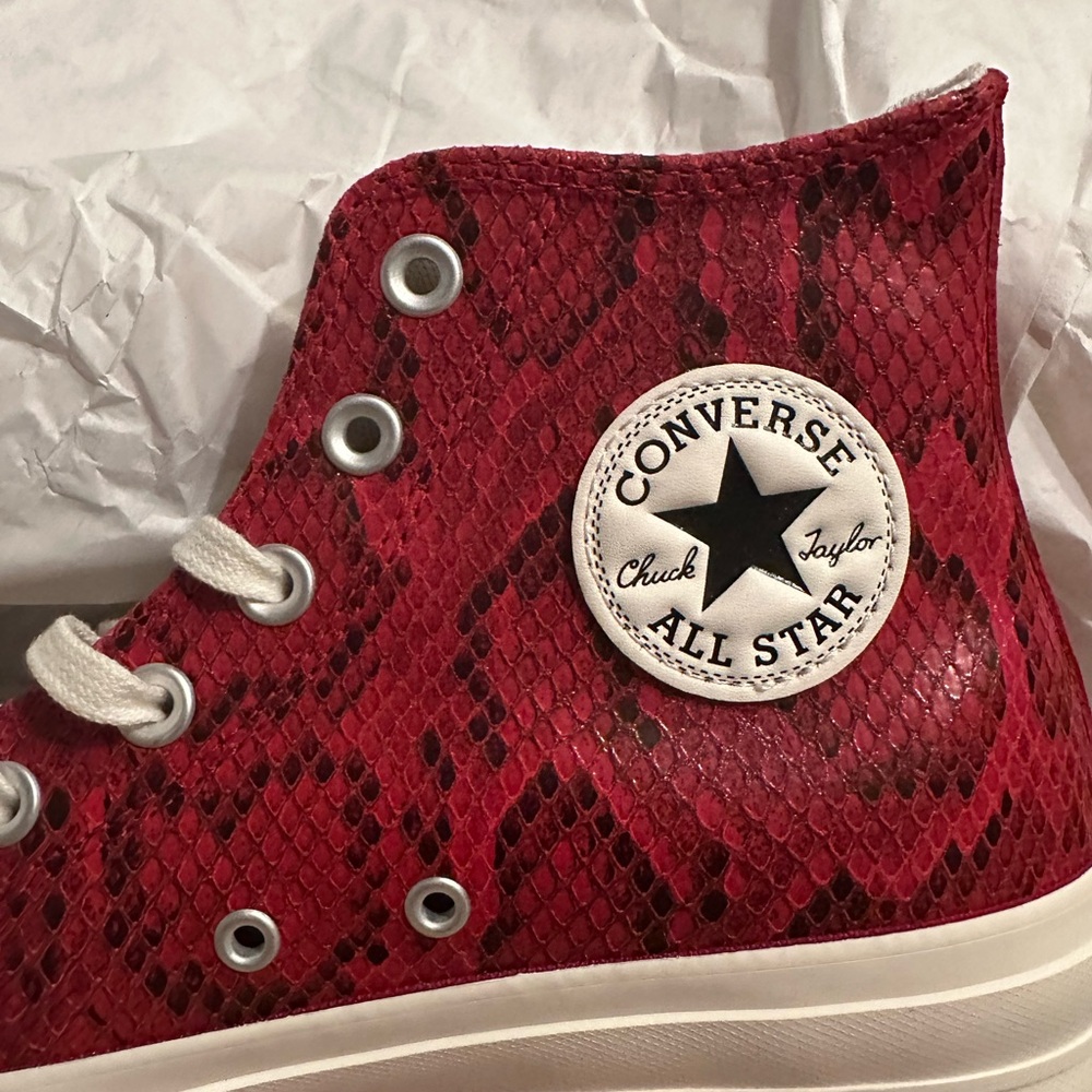 Converse Chuck Taylor All Star Lift Platform Snakeskin Print HIGH TOP SHOE - Picture 12 of 14
